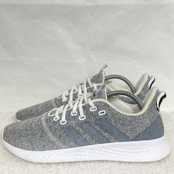 Adidas Womens Grey Cloudfoam Casual Comfy Lightweight Lace Up Sneaker Sz US 9.5 - Picture 2 of 11